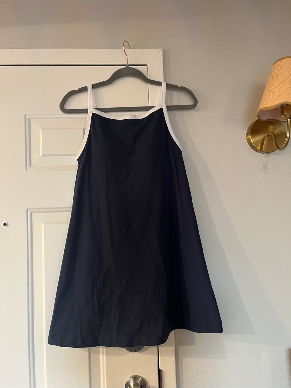 Yogalicious Navy Dress with White Trim
